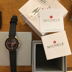Michele Silicone Strap Watch